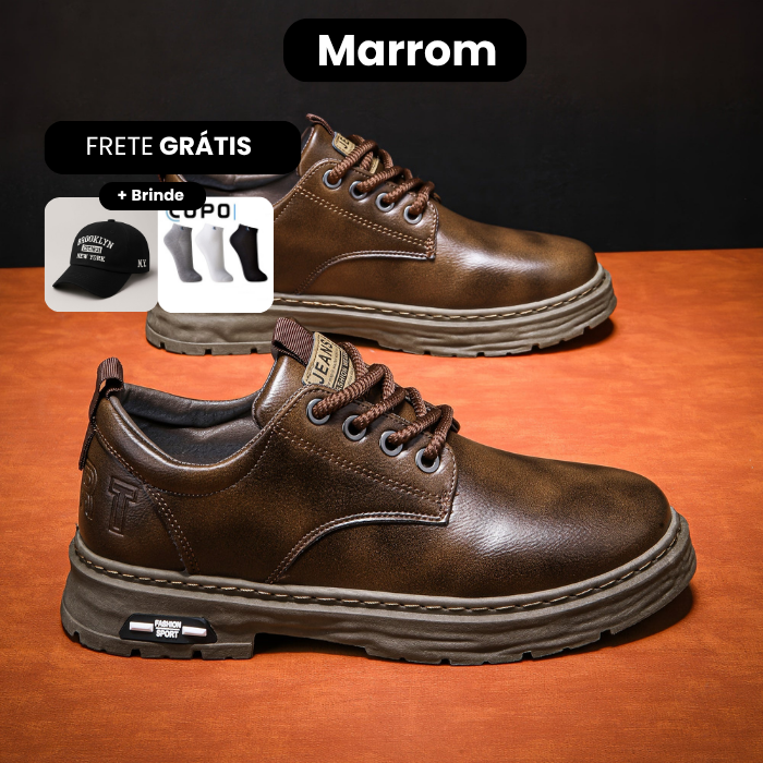 Tênis LondMax Ortopédico - Brindes ( Boné Casual + 3 pares de meia)