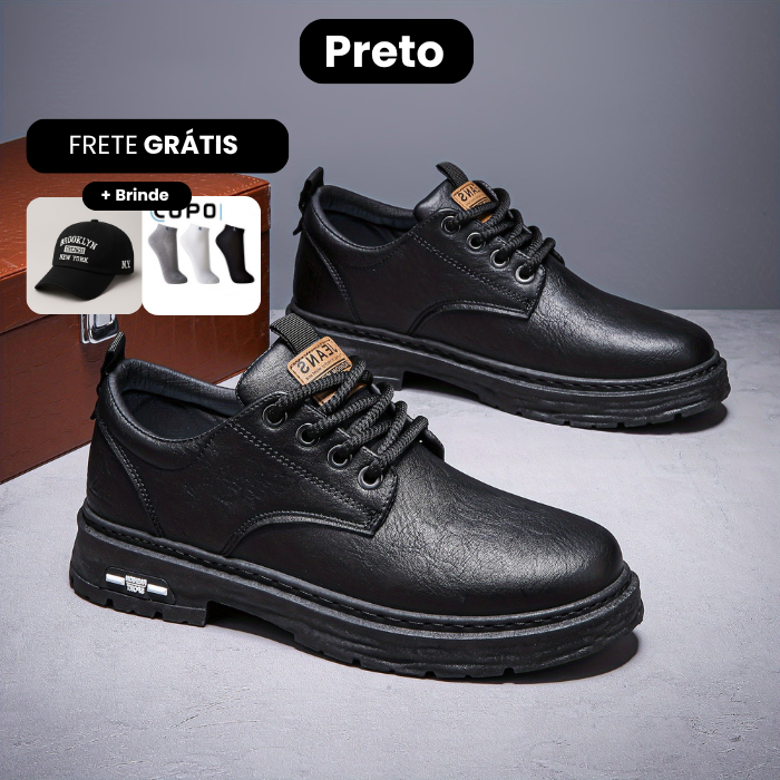 Tênis LondMax Ortopédico - Brindes ( Boné Casual + 3 pares de meia)