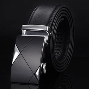 Cinto Masculino de Couro Preto Vondore LV02