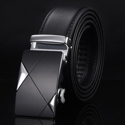 Cinto Masculino de Couro Preto Vondore LV02