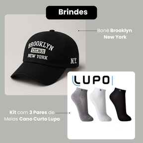 Tênis LondMax Ortopédico - Brindes ( Boné Casual + 3 pares de meia)
