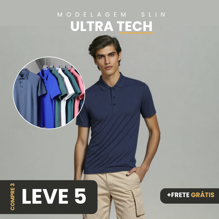 Camisa Polo Ultra-Tech sem costura |COMPRE 3 - LEVE5|