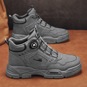 Kit Bota Militar Warrior Masculina de Couro Legitimo + 3 BRINDES: Cinto, Relógio e Carteira