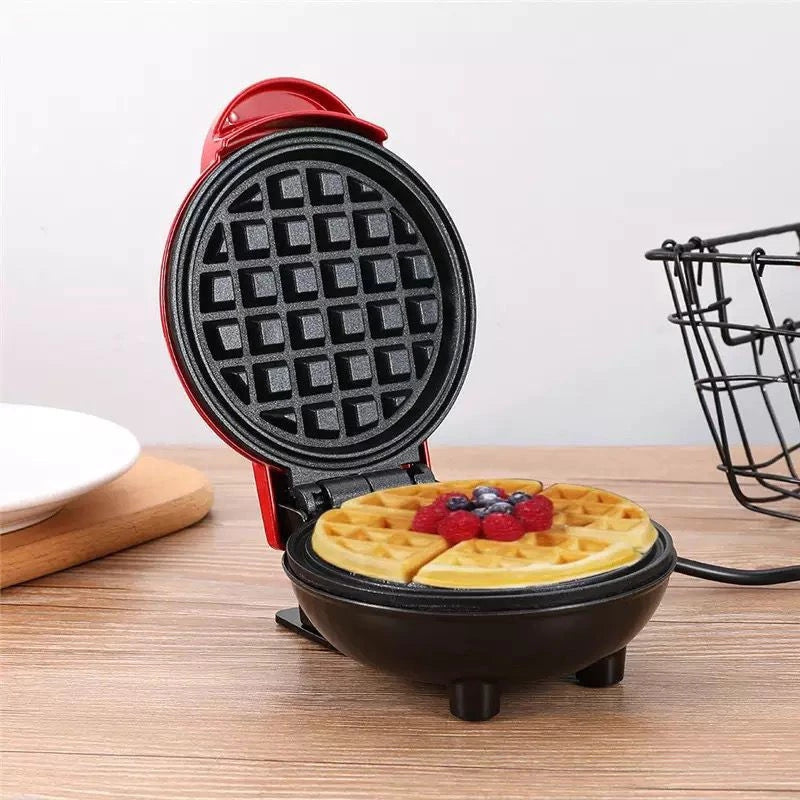 Mini Máquina de Waffles Elétrica Portátil