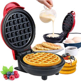 Mini Máquina de Waffles Elétrica Portátil