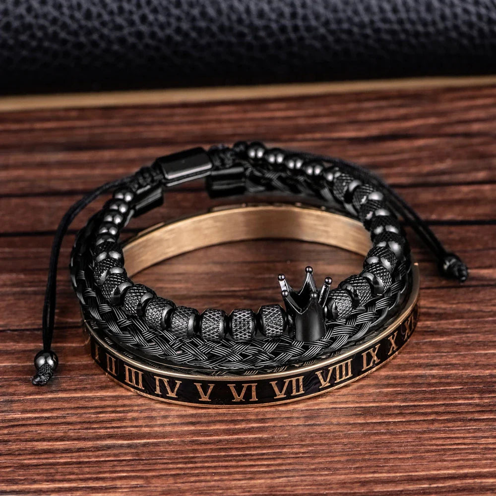 Conjunto de Pulseiras Força Real em Aço Inoxidável - Leve 3, Pague 2