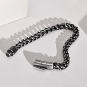 Pulseira Masculina em Aço Inoxidável Elegante e Robusta Estilo Urbano
