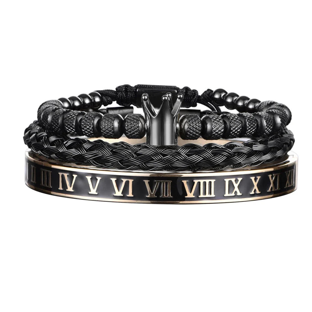 Conjunto de Pulseiras Força Real em Aço Inoxidável - Leve 3, Pague 2