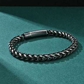 Pulseira Masculina em Aço Inoxidável Elegante e Robusta Estilo Urbano