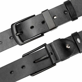 Cinto de Couro Preto Classic Vondore - LV07